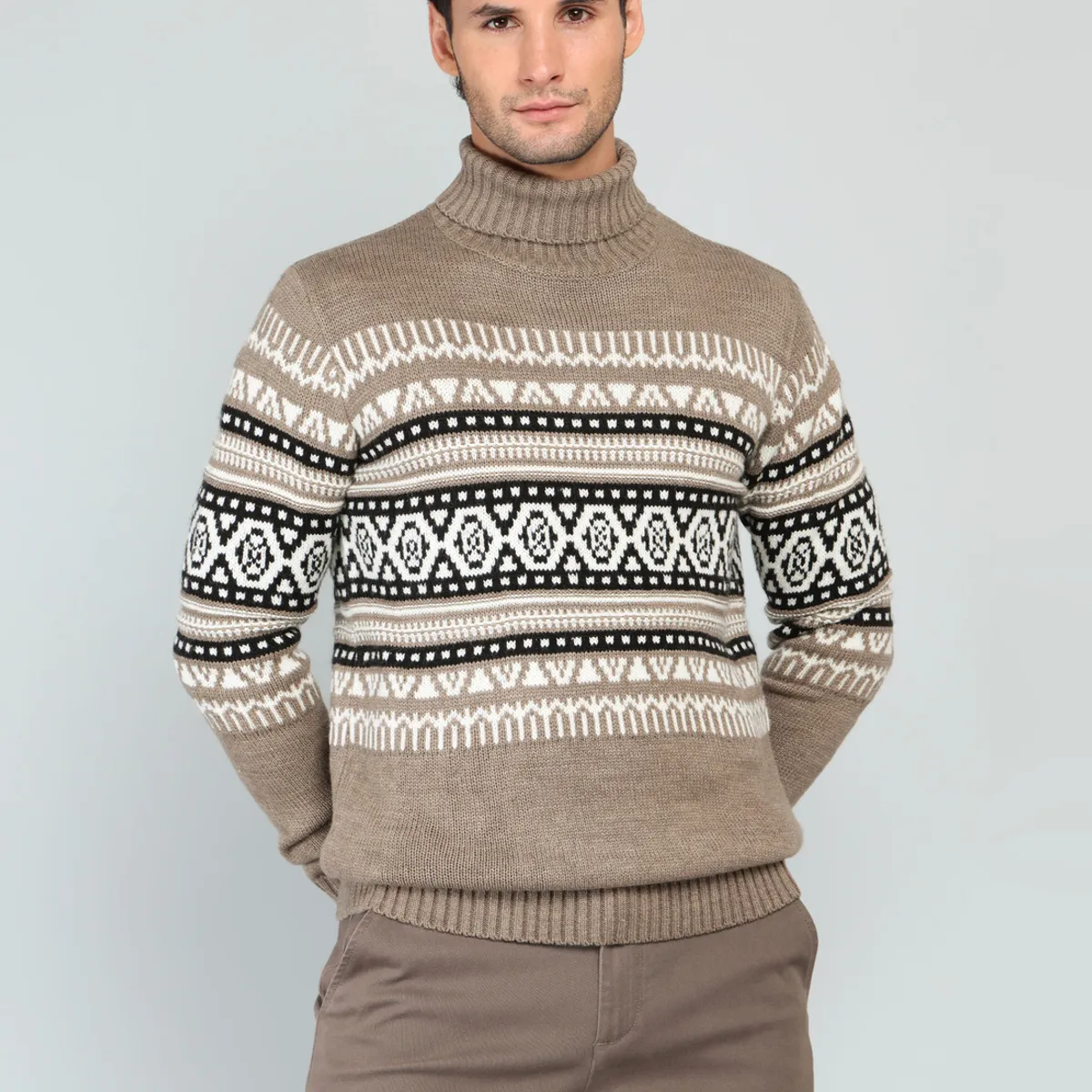 ARROW - Sweater Cuello Alto Regular Fit Beige Arrow ARROW