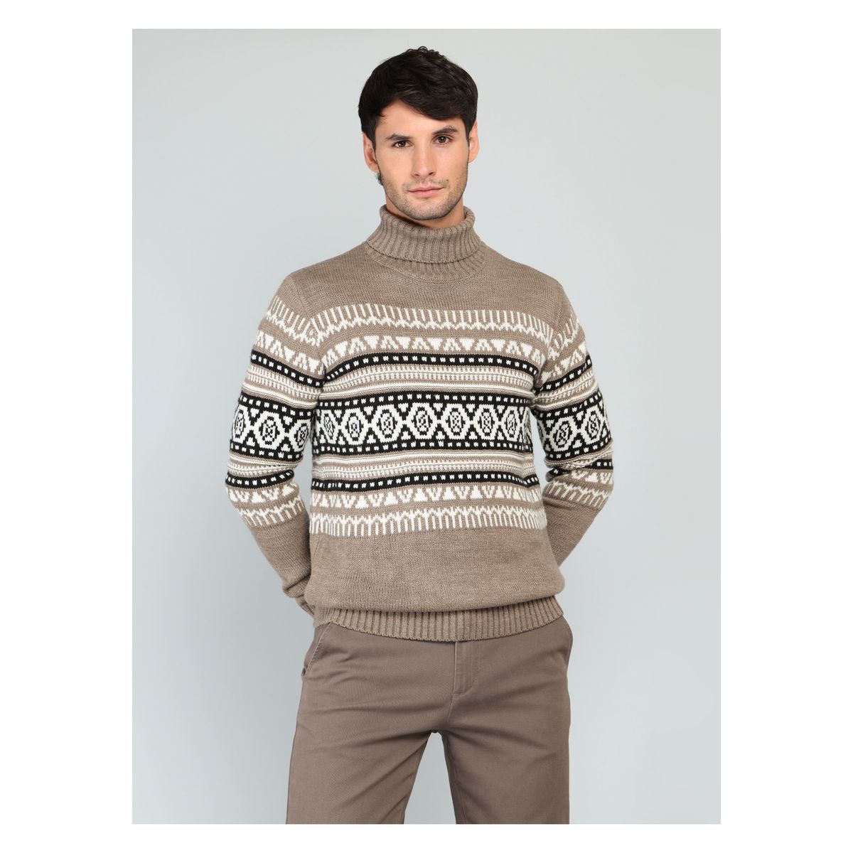 ARROW - Sweater Cuello Alto Regular Fit Beige Arrow ARROW