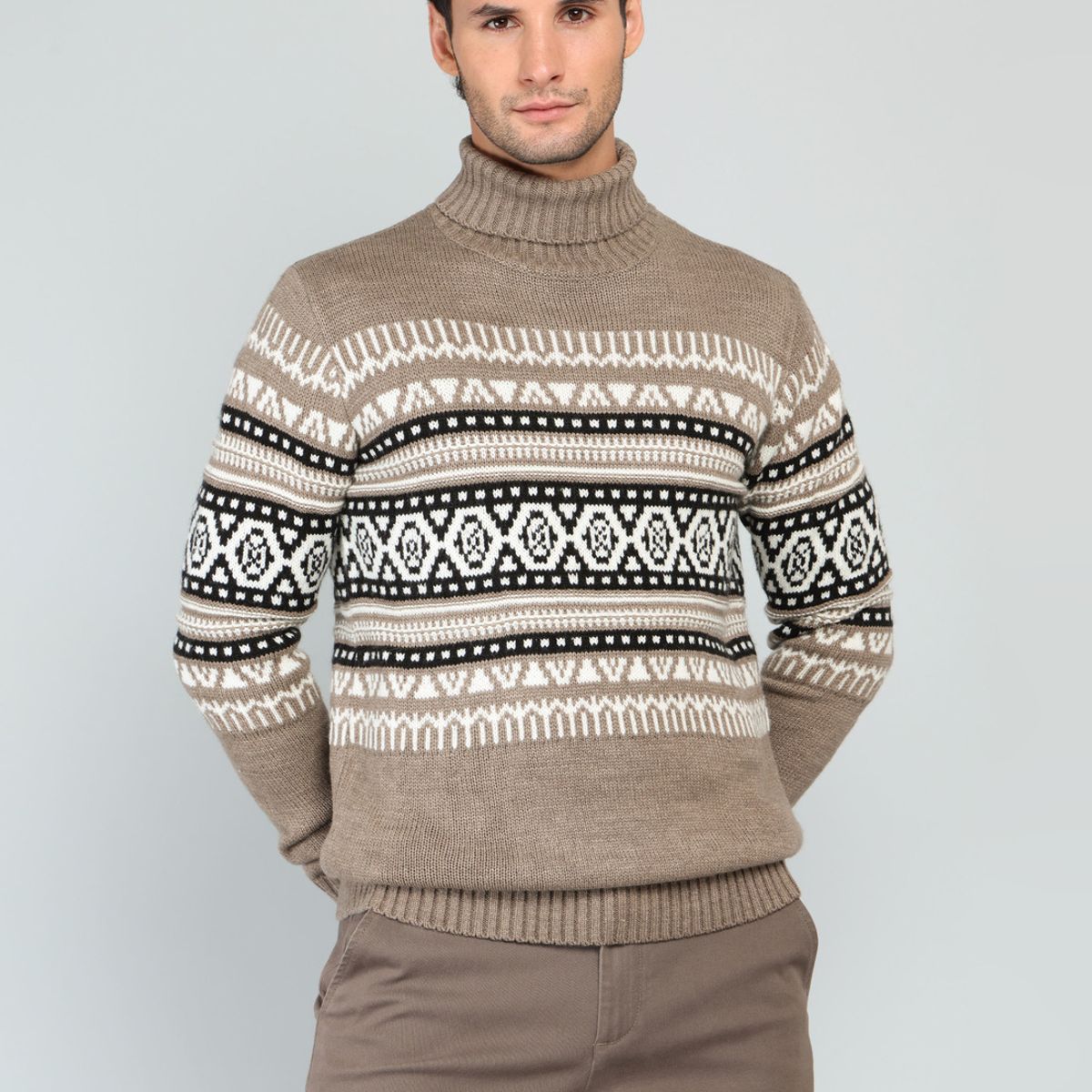 ARROW - Sweater Cuello Alto Regular Fit Beige Arrow ARROW