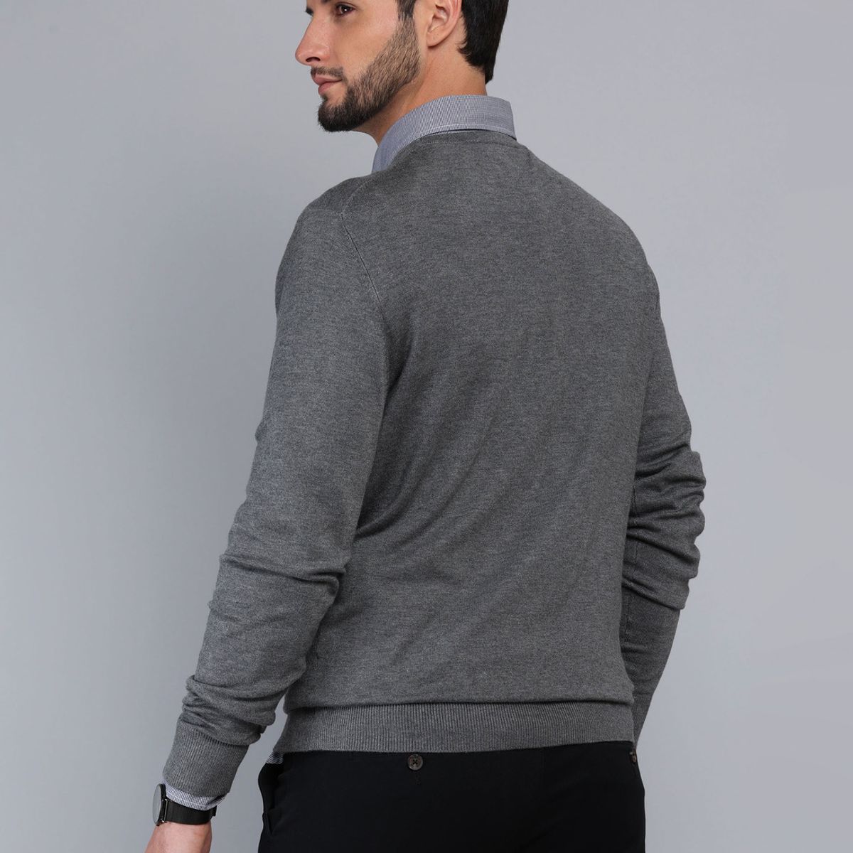 ARROW - Sweater Cuello Redondo Regular Fit Gris Arrow ARROW