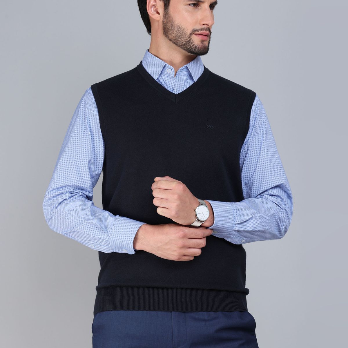 ARROW - Sweater Sin Mangas Regular Fit Azul Marino Arrow ARROW
