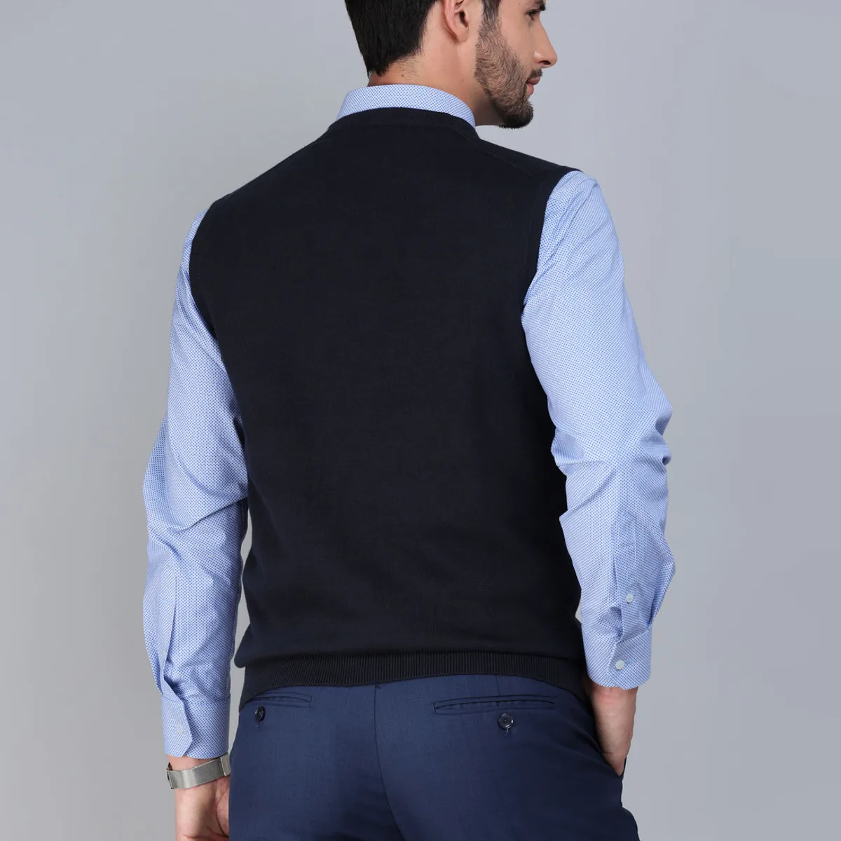 ARROW - Sweater Sin Mangas Regular Fit Azul Marino Arrow ARROW
