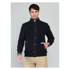 ARROW - Cárdigan Cuello Alto Regular Fit Azul