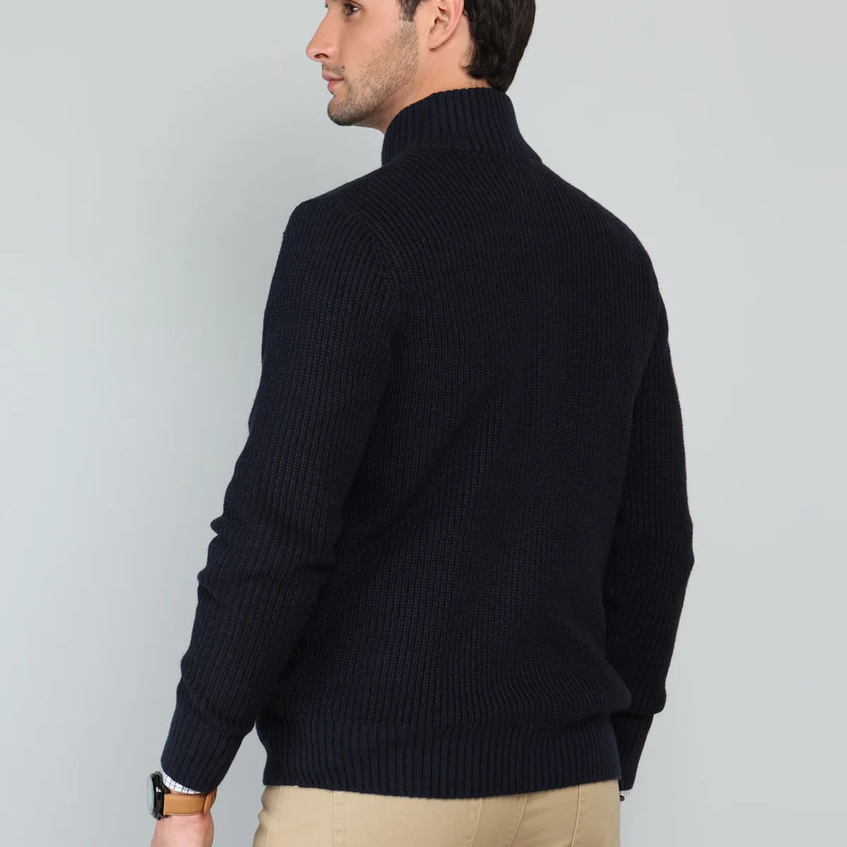 ARROW - Cárdigan Cuello Alto Regular Fit Azul Arrow ARROW