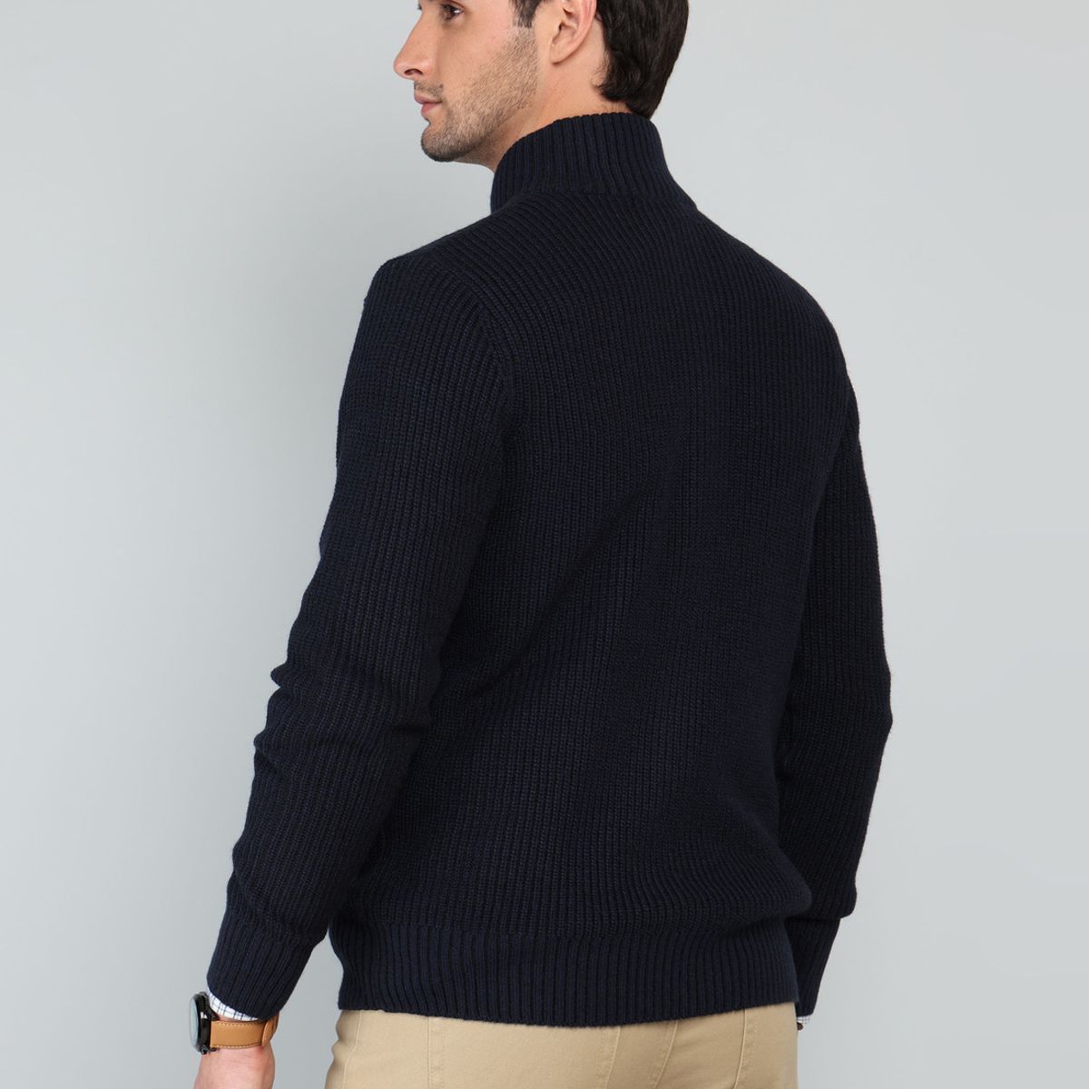 ARROW - Cárdigan Cuello Alto Regular Fit Azul Arrow ARROW
