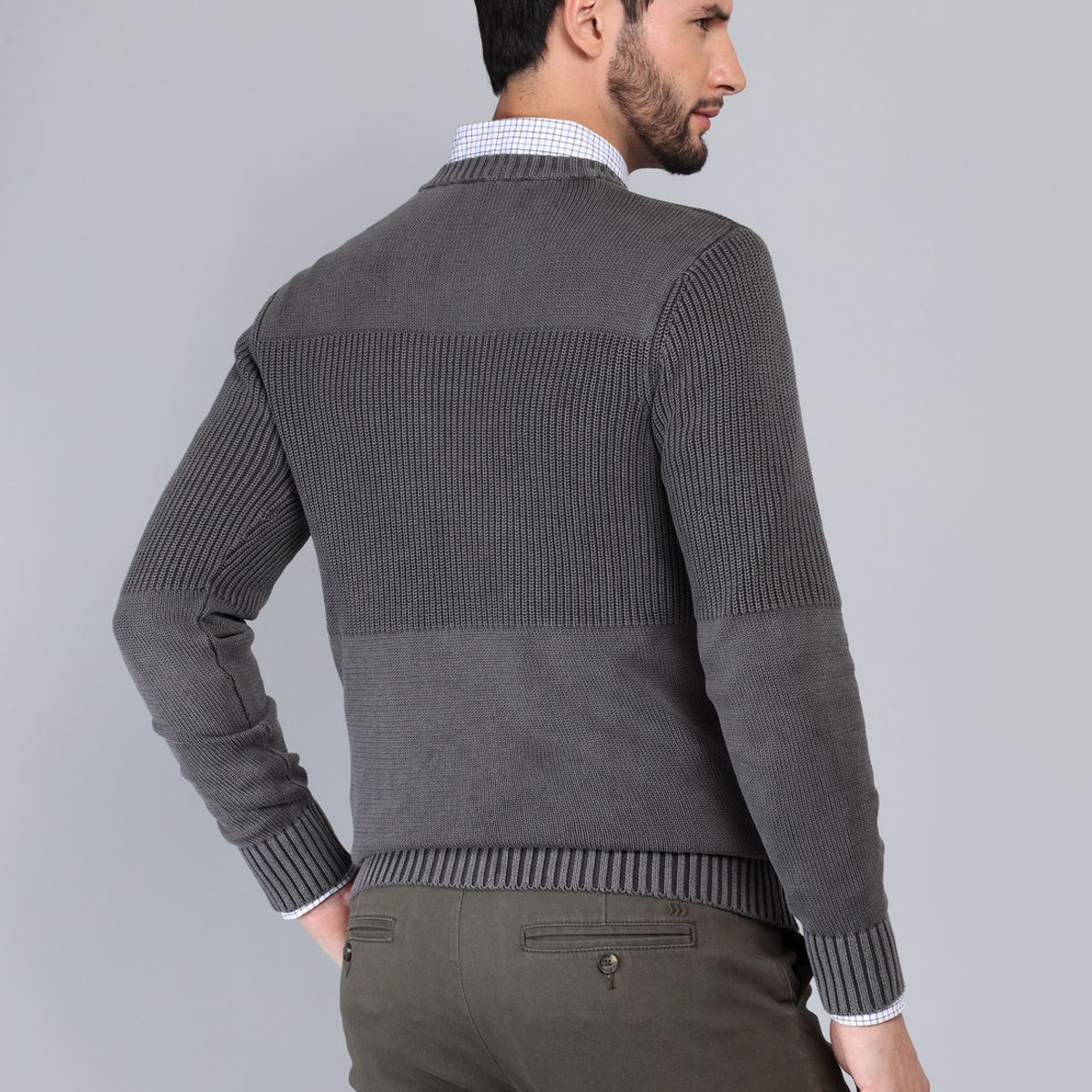 ARROW - Sweater Stone Wash Regular Fit Gris Arrow ARROW