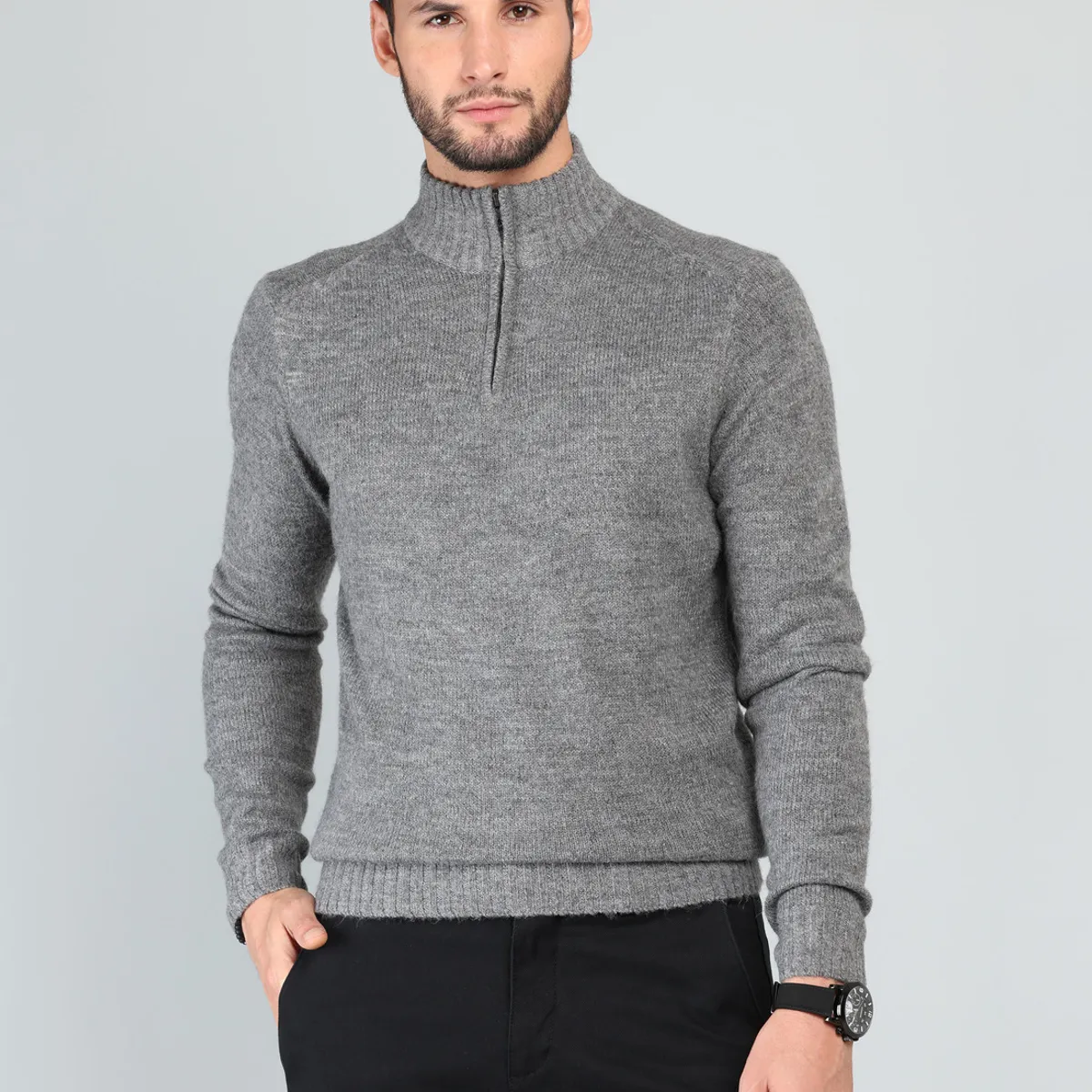 ARROW - Sweater Cuello Alto Regular Fit Gris Arrow ARROW