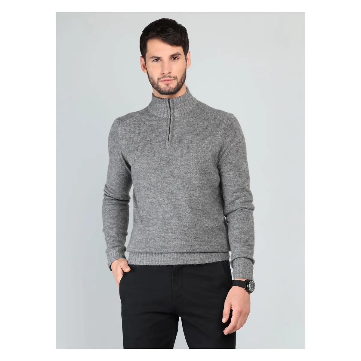 ARROW - Sweater Cuello Alto Regular Fit Gris Arrow ARROW