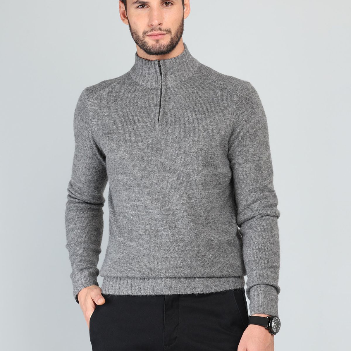 ARROW - Sweater Cuello Alto Regular Fit Gris Arrow ARROW
