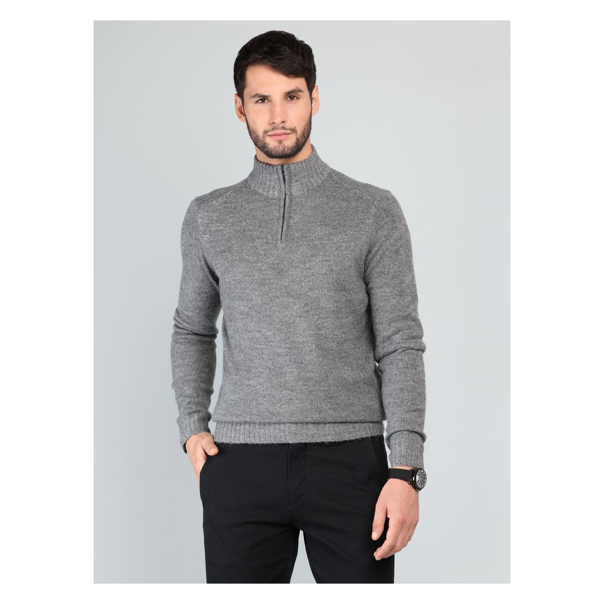 ARROW - Sweater Cuello Alto Regular Fit Gris Arrow ARROW