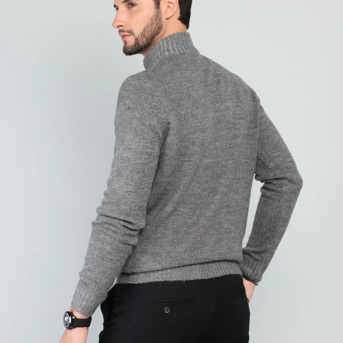 ARROW - Sweater Cuello Alto Regular Fit Gris Arrow ARROW
