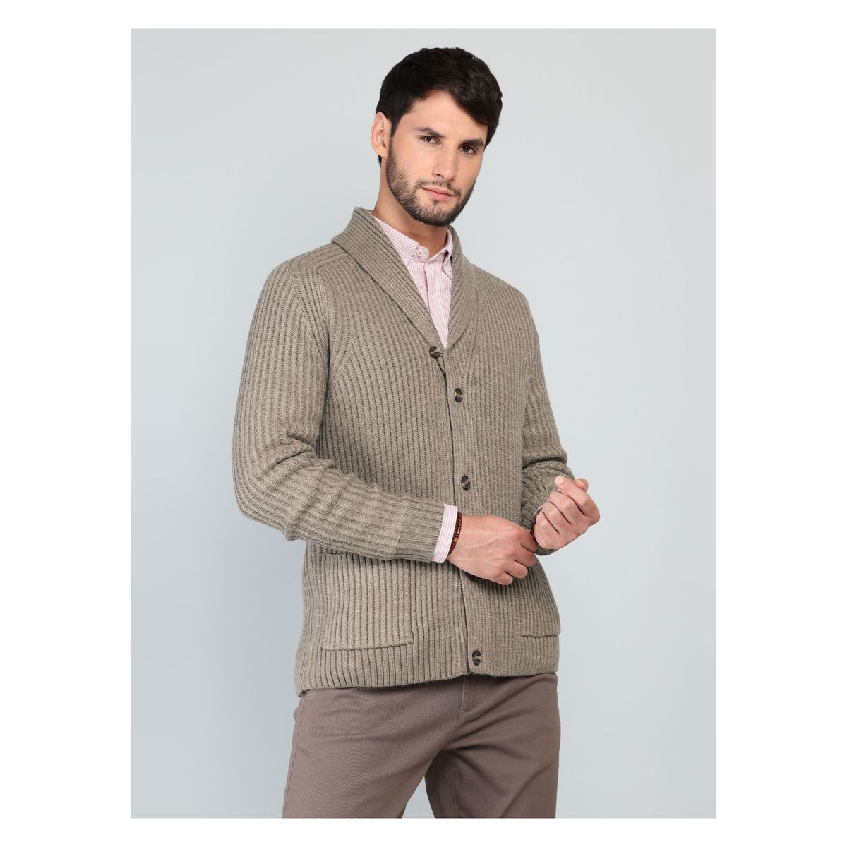 ARROW - Cárdigan Texturado Regular Fit Beige Arrow ARROW