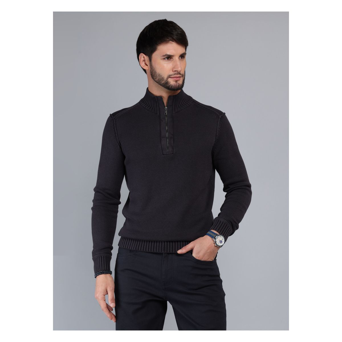 ARROW - Sweater Stone Wash Regular Fit Negro Arrow ARROW