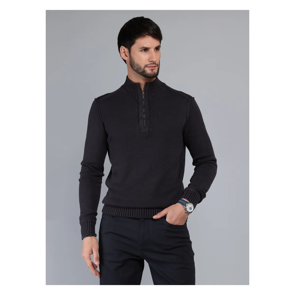 ARROW - Sweater Stone Wash Regular Fit Negro Arrow ARROW