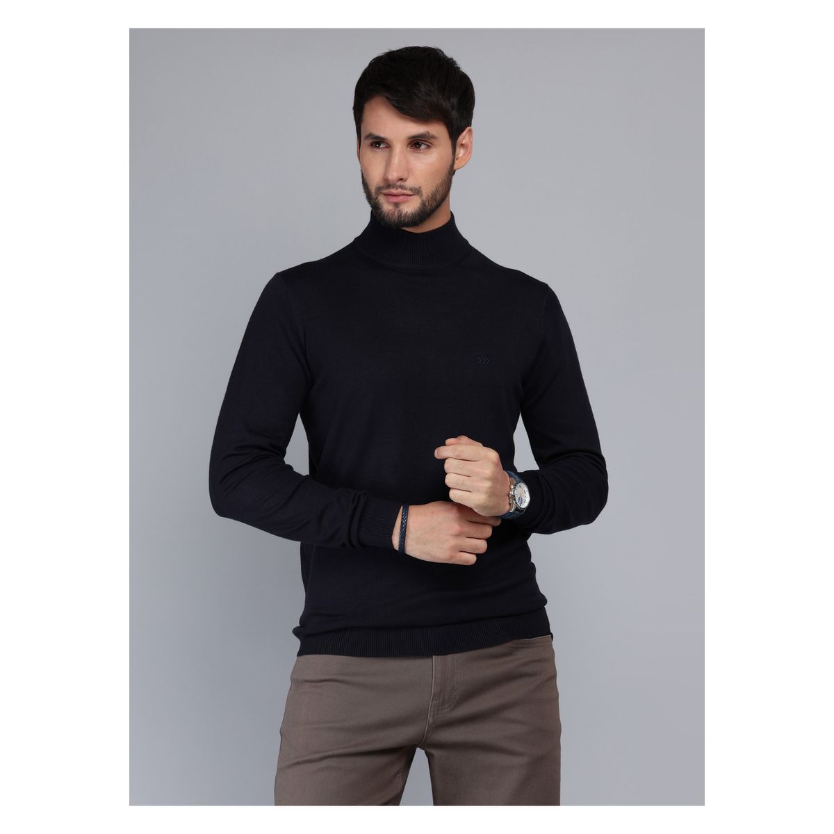 ARROW - Sweater Cuello Alto Regular Fit Azul Marino Arrow ARROW