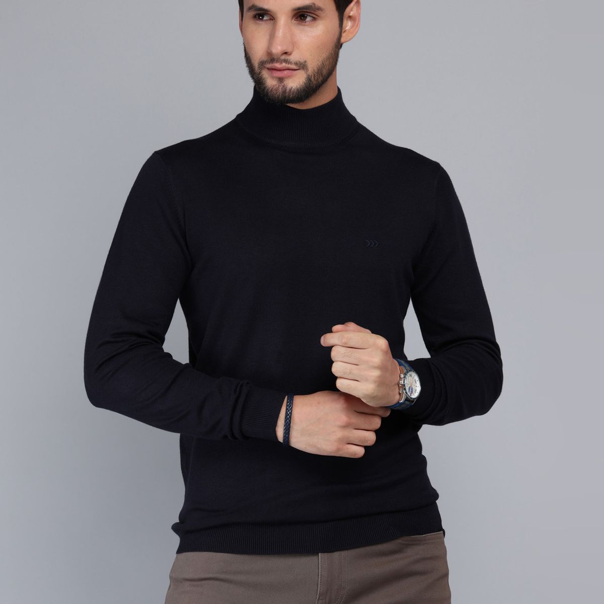 ARROW - Sweater Cuello Alto Regular Fit Azul Marino Arrow ARROW