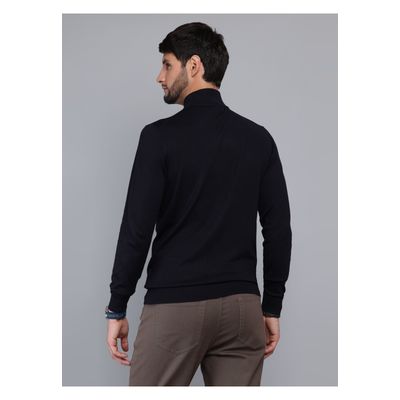 Imagen 2 del producto Sweater Cuello Alto Regular Fit Azul Marino