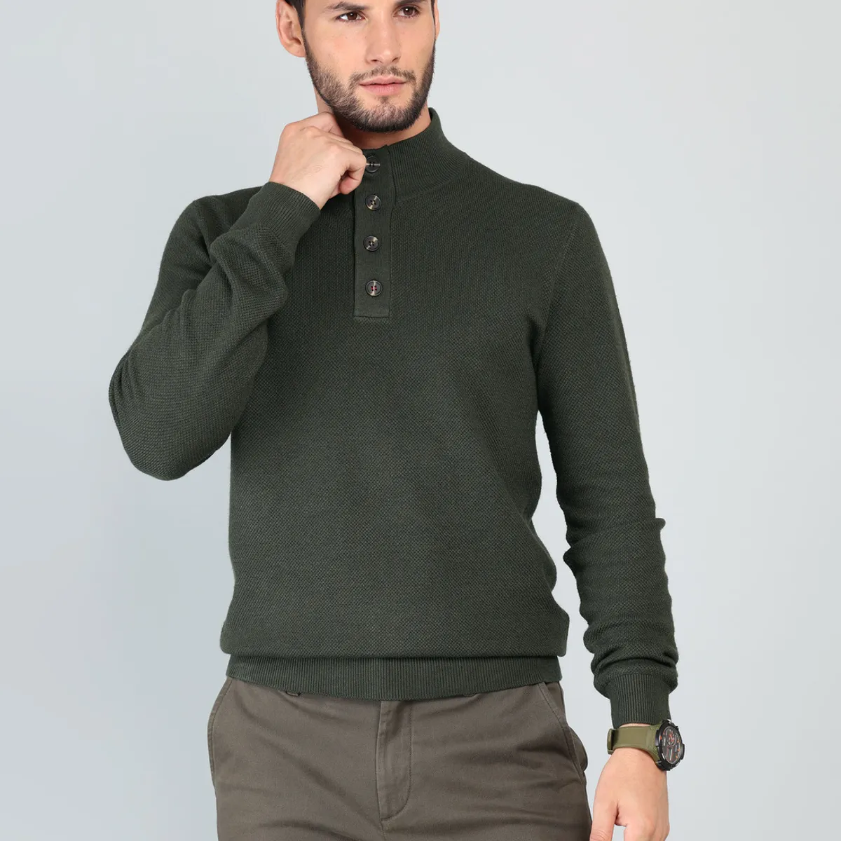 ARROW - Sweater Cuello Alto Regular fit Verde Arrow ARROW