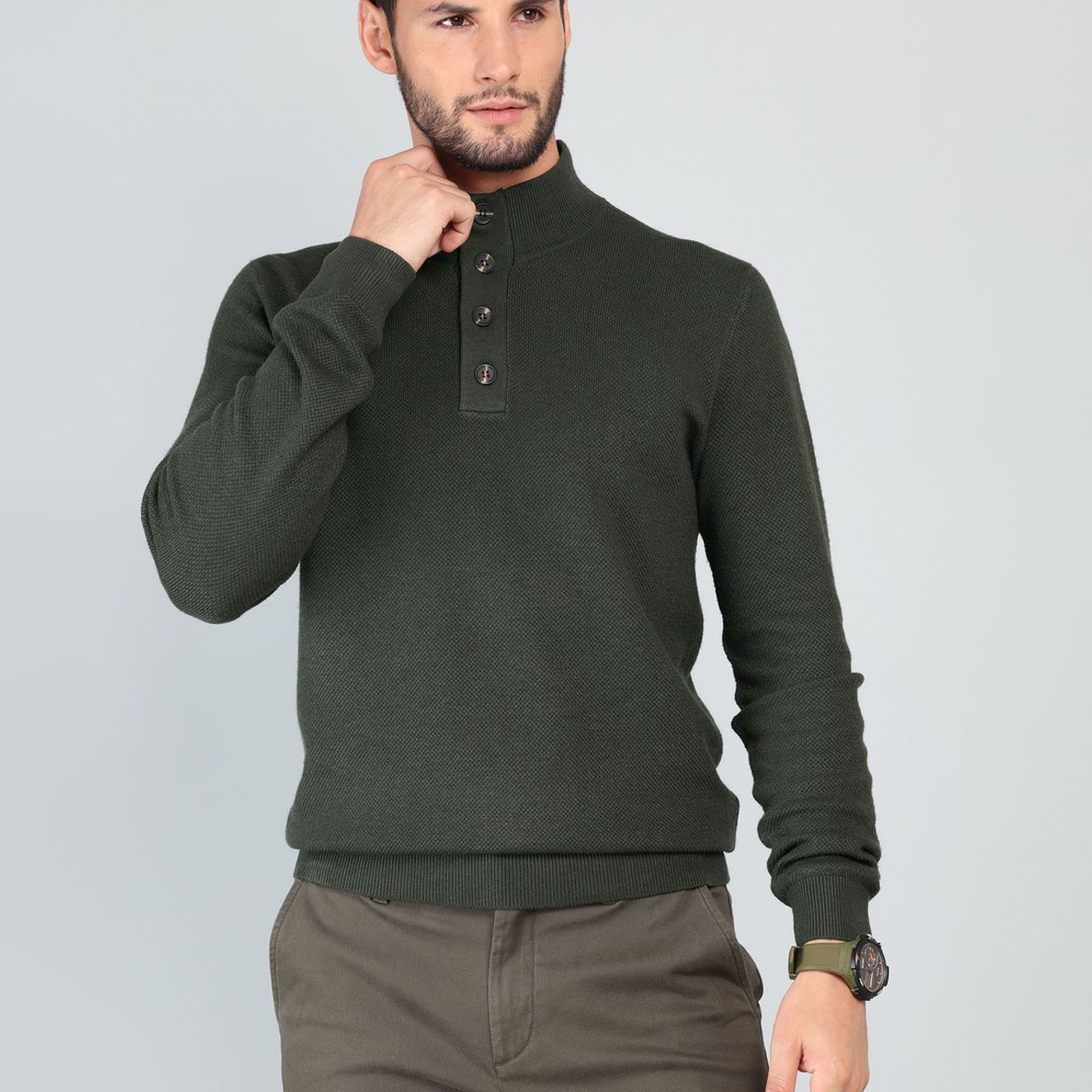 ARROW - Sweater Cuello Alto Regular fit Verde Arrow ARROW