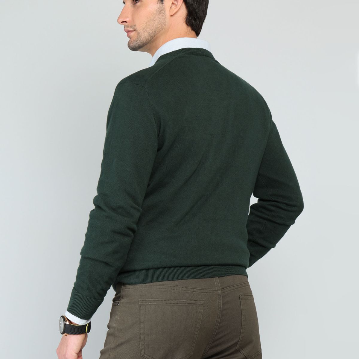 ARROW - Sweater Cuello V Regular Fit Verde Arrow ARROW
