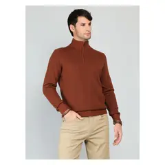 ARROW - Sweater Cuello Alto Regular Fit Terracota