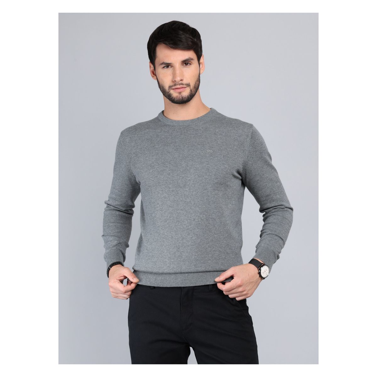ARROW - Sweater Cuello Redondo Regular Fit Gris Arrow ARROW