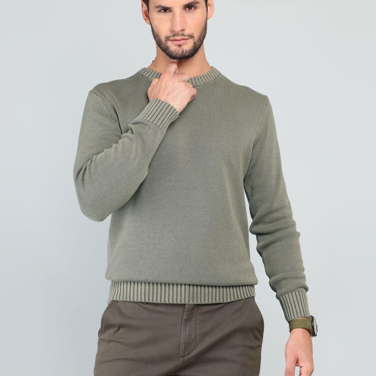 ARROW - Sweater Stone Wash Regular Fit Verde Arrow ARROW