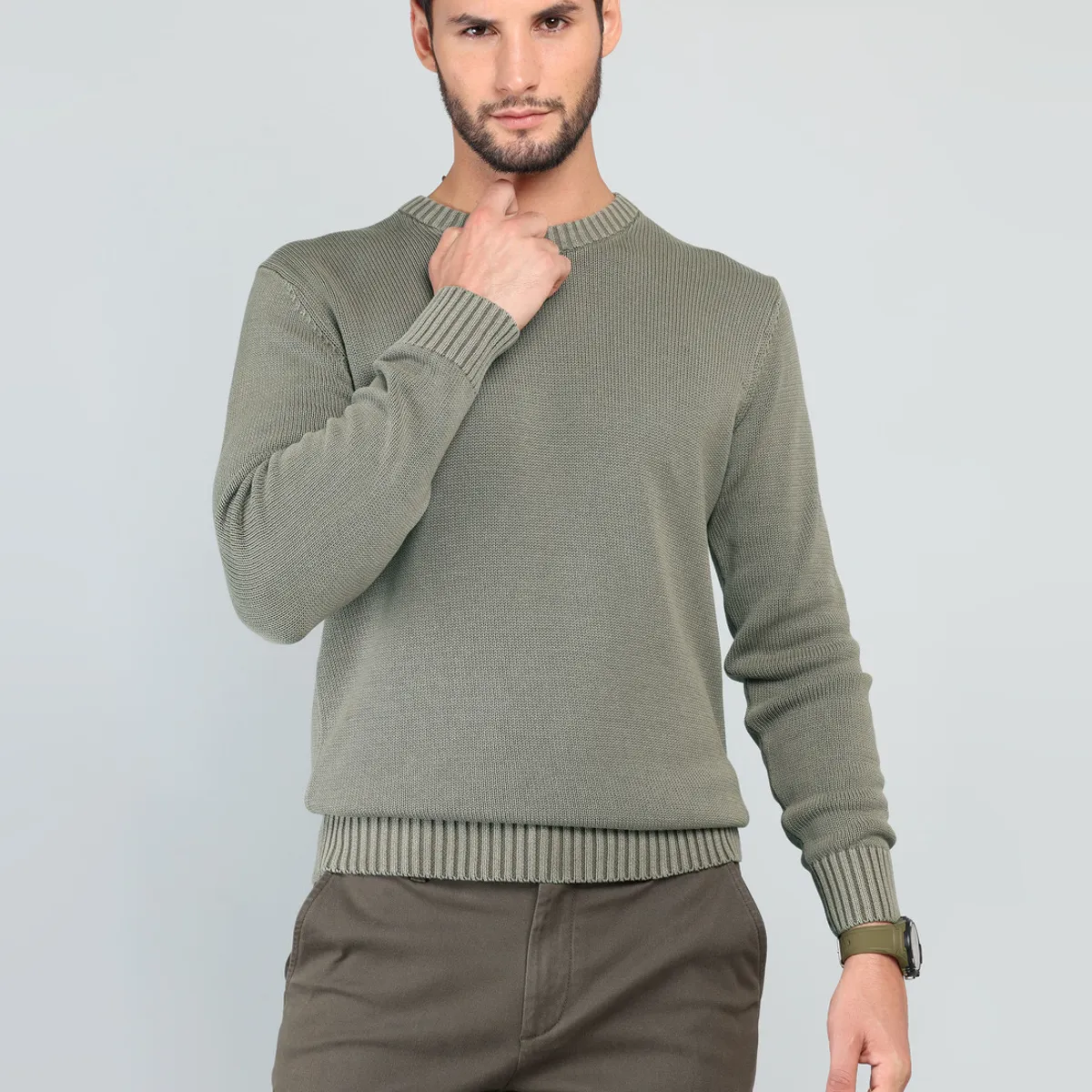 ARROW - Sweater Stone Wash Regular Fit Verde Arrow ARROW