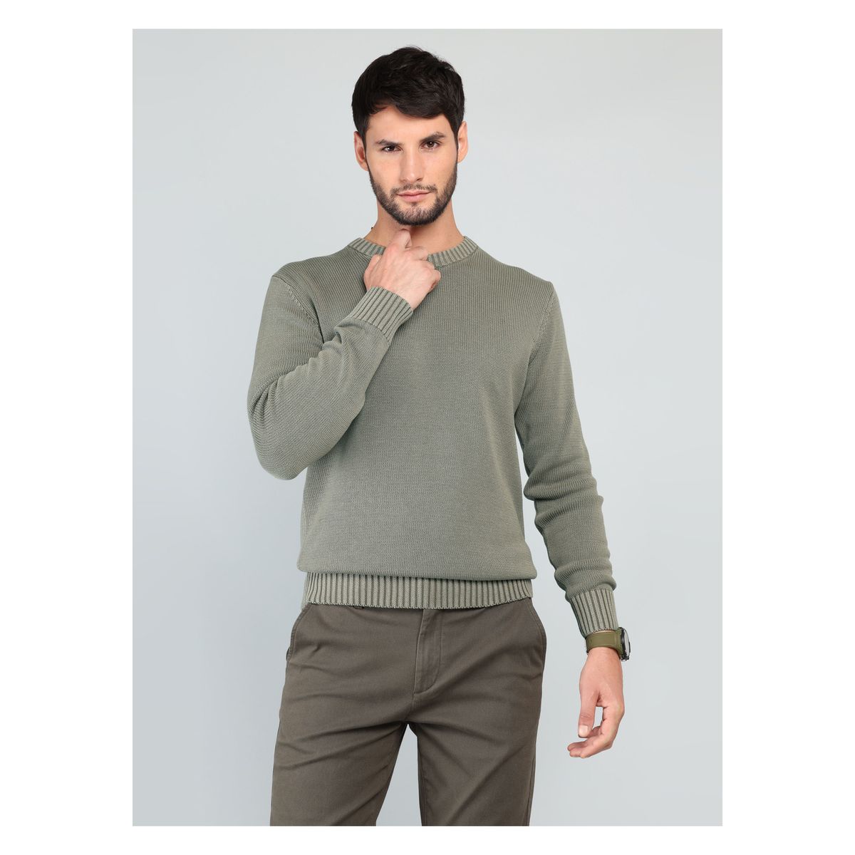 ARROW - Sweater Stone Wash Regular Fit Verde Arrow ARROW