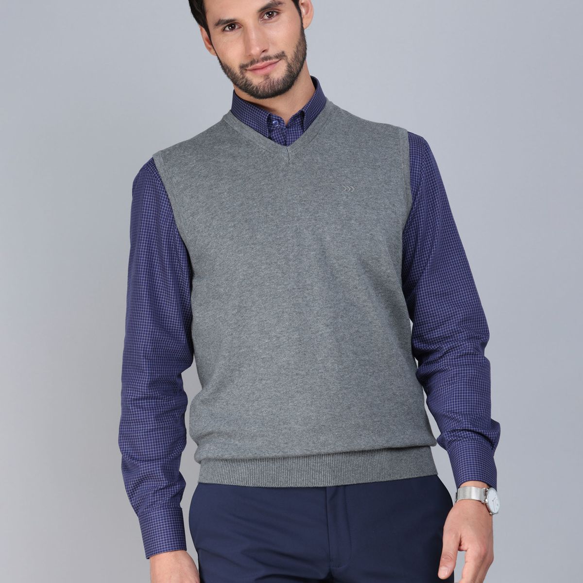 ARROW - Sweater Sin Mangas Regular Fit Gris Arrow ARROW
