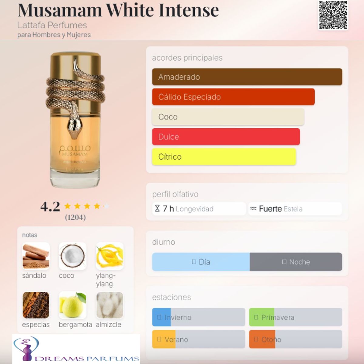 LATTAFA - MUSAMAM WHITE INTENSE 100ML EDP LATTAFA