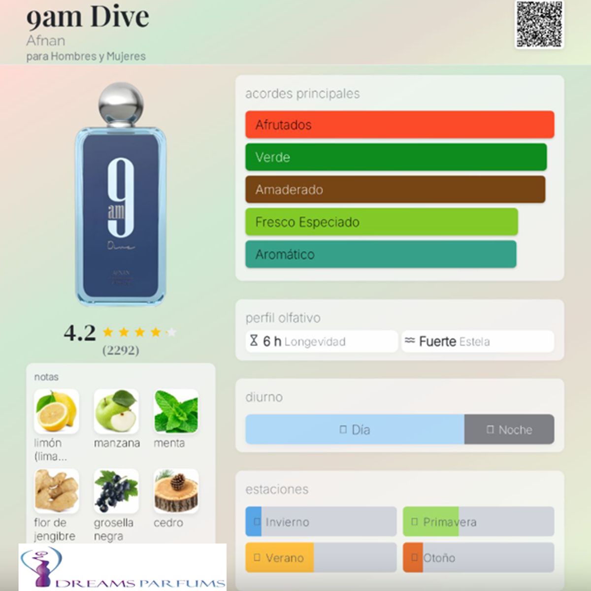 AFNAN - 9 AM DIVE 100 ML EDP AFNAN