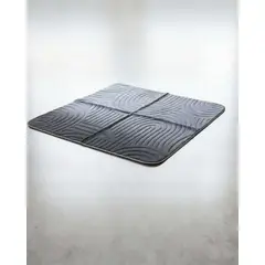 GENERICO - ALFOMBRA TEXTURIZADA COLOR GRIS OSCURO