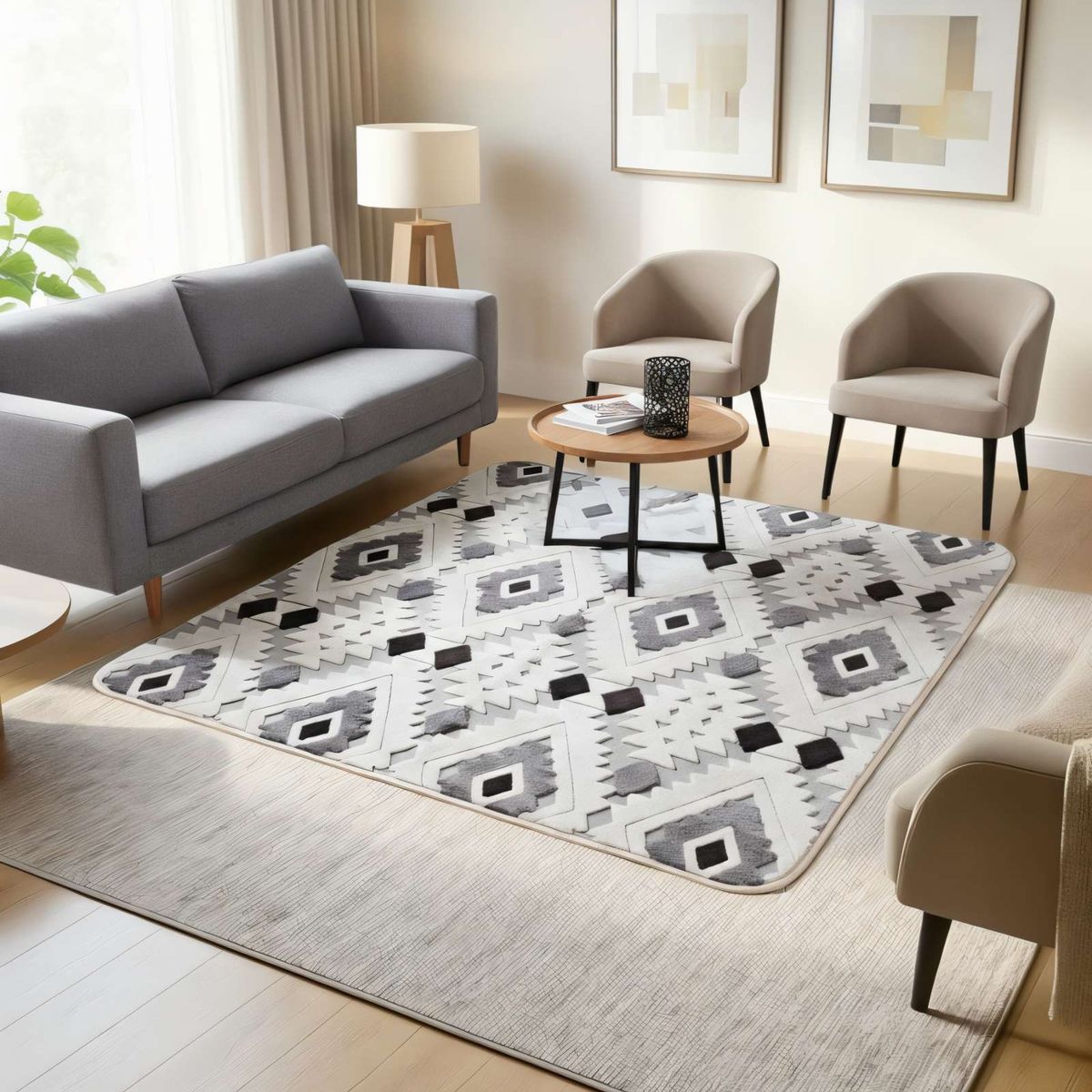 GENERICO - ALFOMBRA DE TUFTING CON DISENO F1