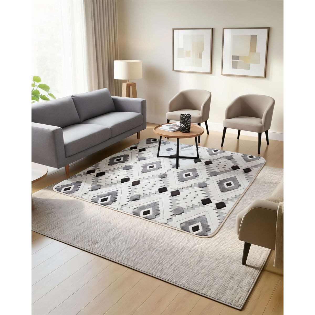 GENERICO - ALFOMBRA DE TUFTING CON DISENO F1