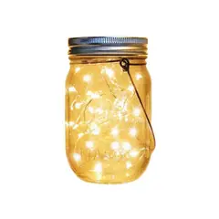 GENERICO - Luz Led Solar Mason Jar Para Decoración Transparente
