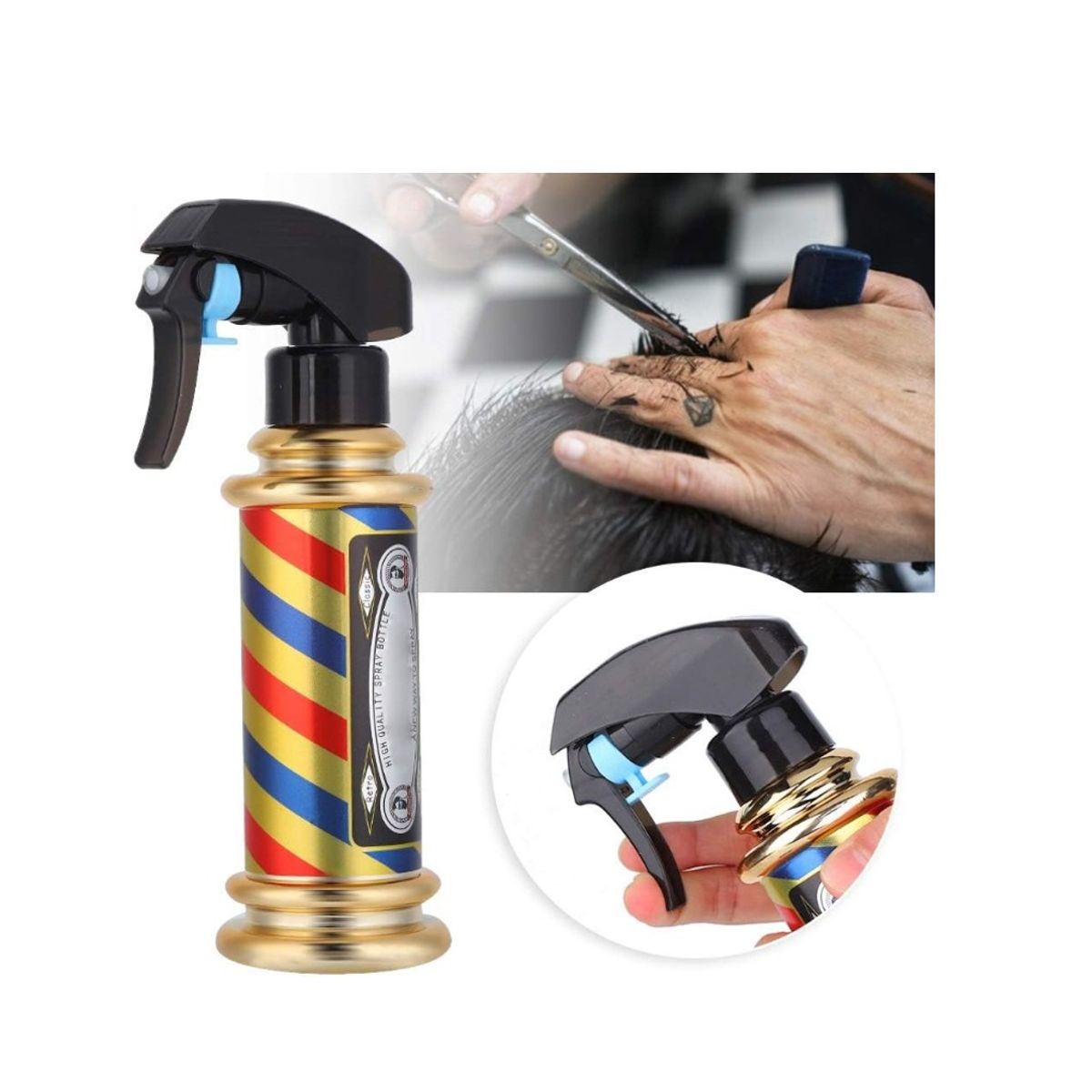GENERICO - Botellas Rociador Para Barberia 200ml Dorado