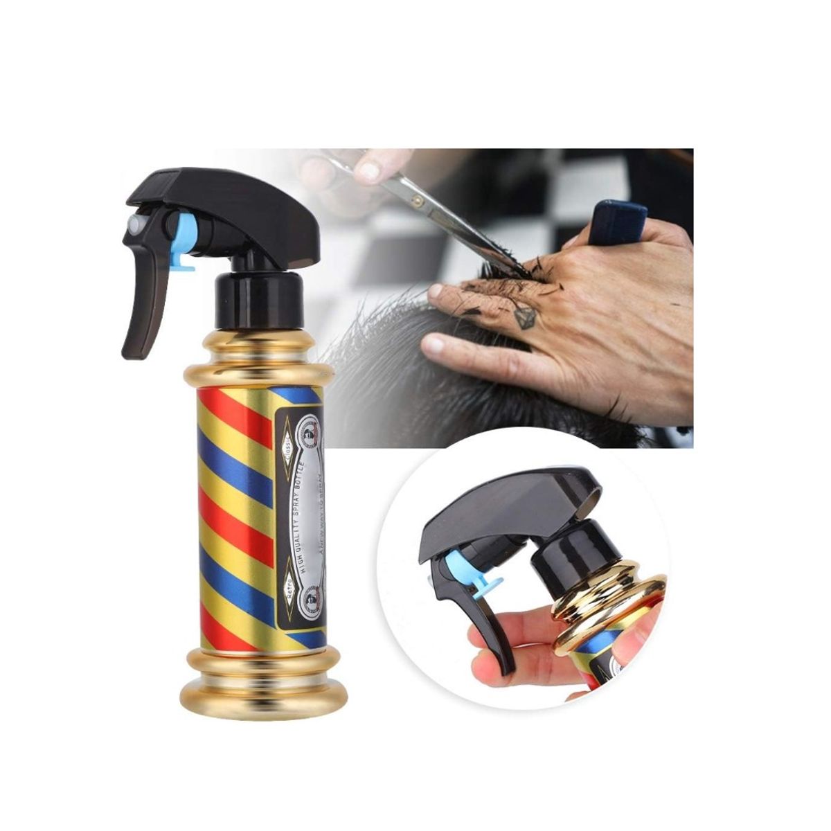 GENERICO - Botellas Rociador Para Barberia 200ml Dorado