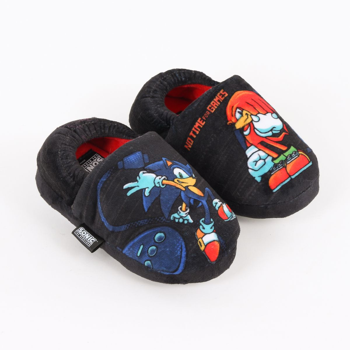SONIC - Pantufla Niño No Time For Games Nuckles & Sonic Negro Sonic
