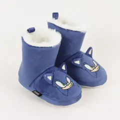 SONIC - Pantufla Bota Niño Invernal Orejas Azul