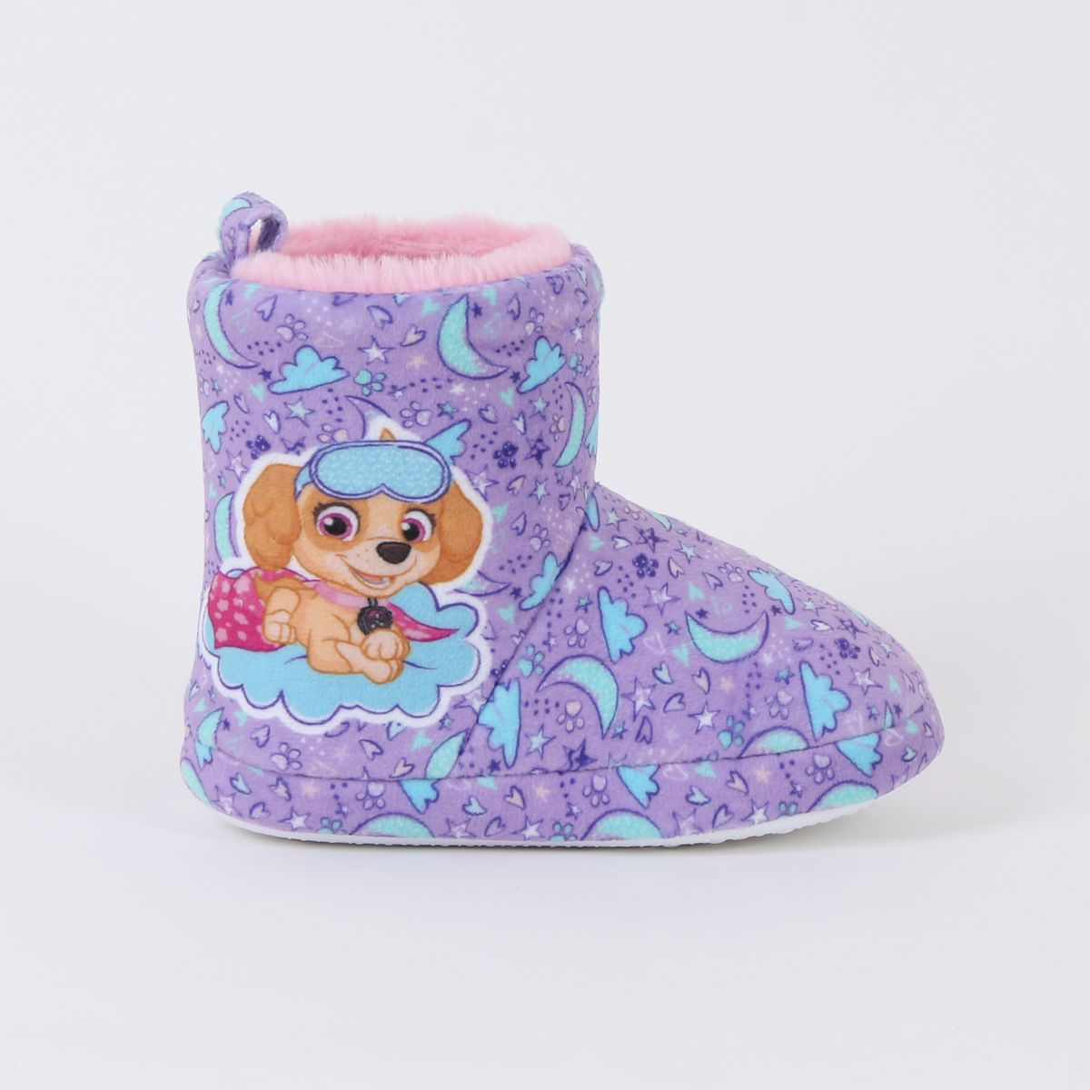 PAW PATROL - Pantufla Bota Niña Invernal Skye Cielo Morado Paw Patrol