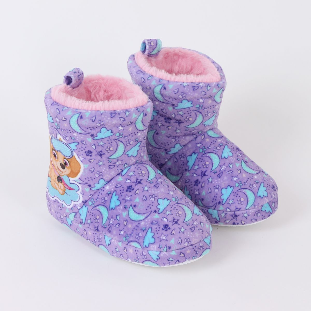 PAW PATROL - Pantufla Bota Niña Invernal Skye Cielo Morado Paw Patrol