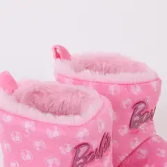 BARBIE - Pantufla Bota Niña Invernal Logo Print Rosado