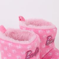 Pantufla Bota Niña Invernal Logo Print Rosado