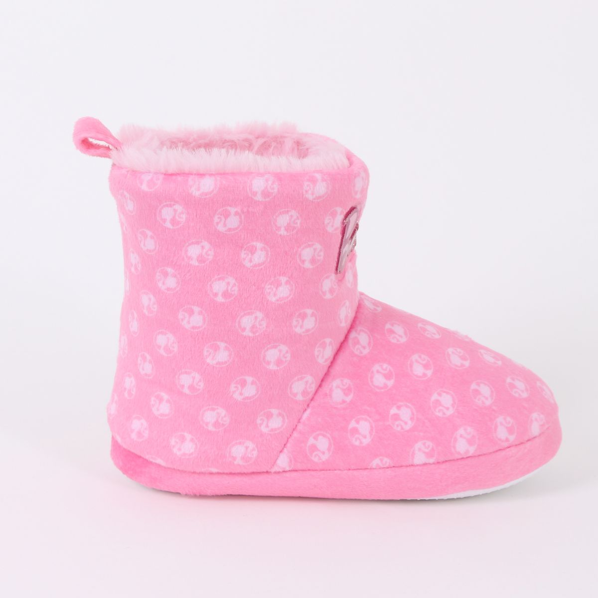BARBIE - Pantufla Bota Niña Invernal Logo Print Rosado Barbie