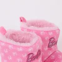 Pantufla Bota Niña Invernal Logo Print Rosado