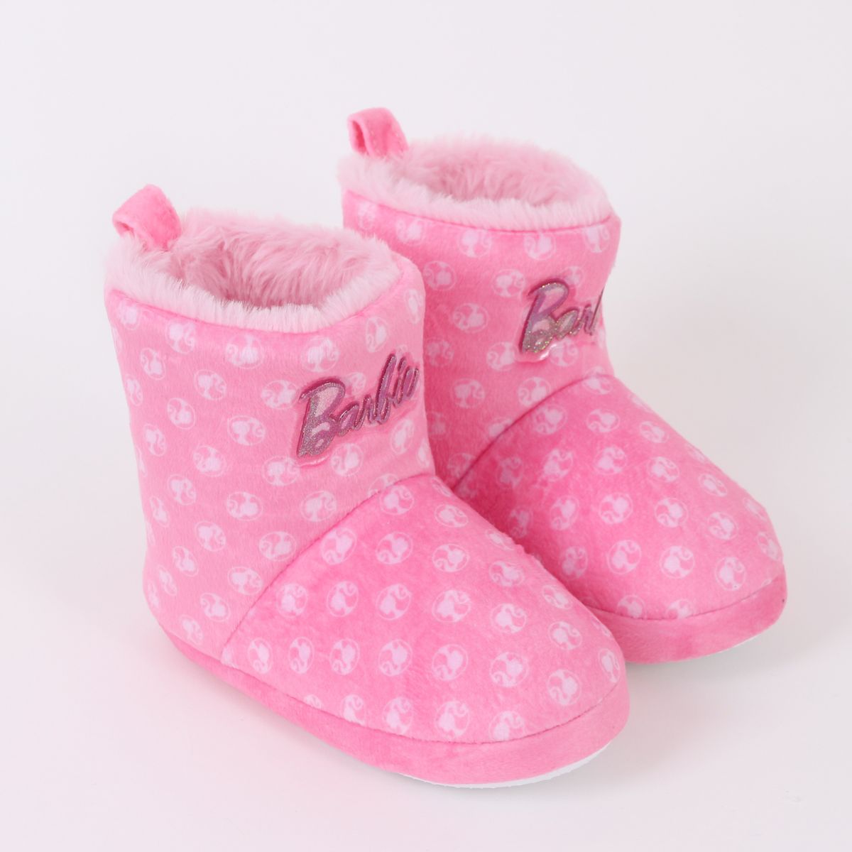 BARBIE - Pantufla Bota Niña Invernal Logo Print Rosado Barbie