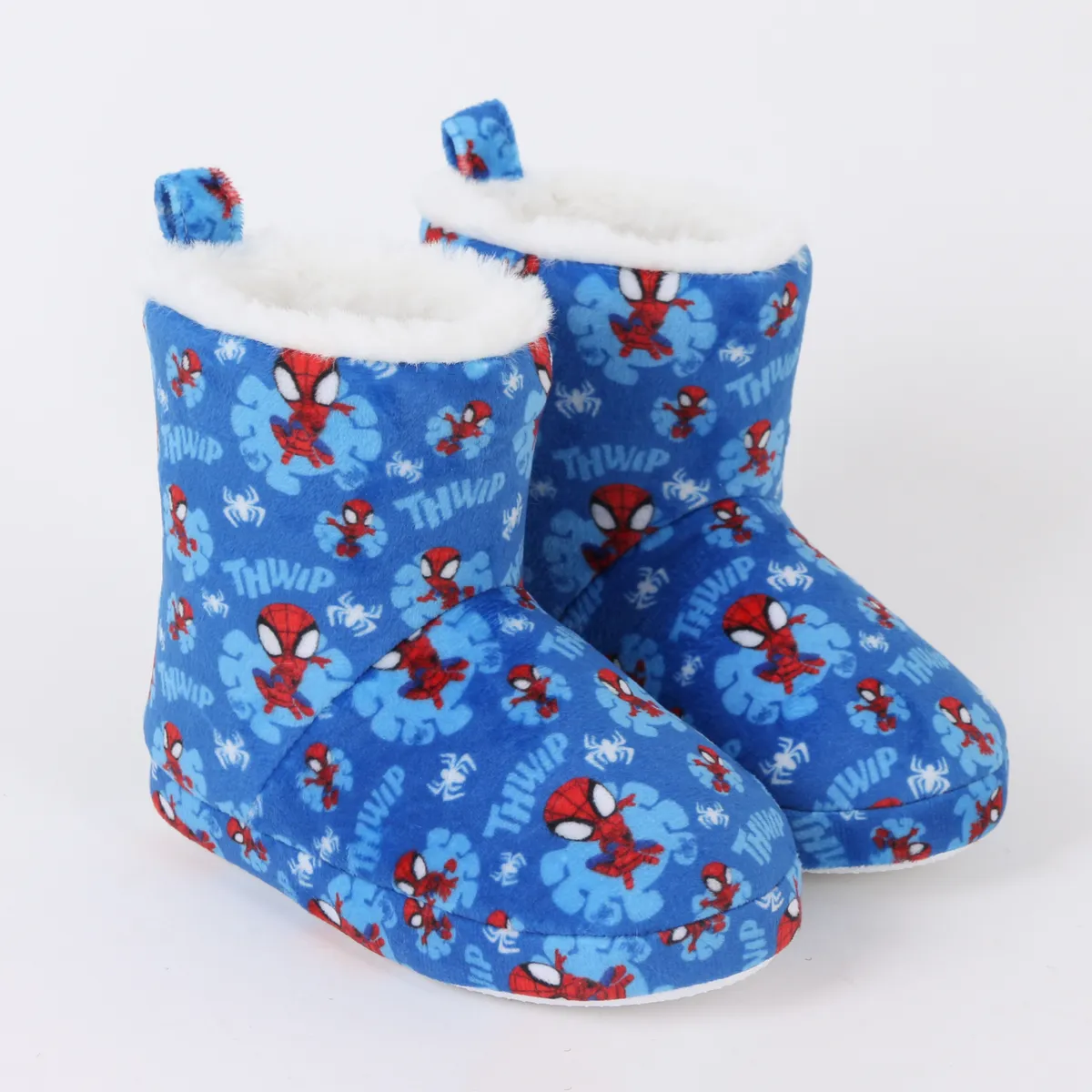 MARVEL - Pantufla Bota Niño Invernal Full Print Spidey Azul Marvel