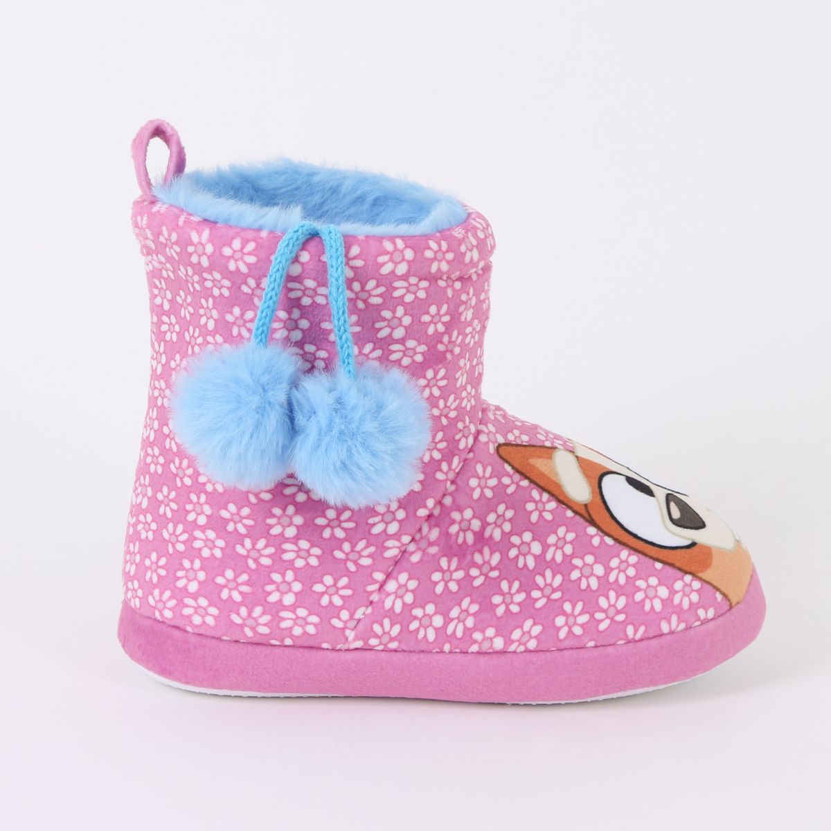 BLUEY - Pantufla Bota Niña Invernal Flores Rosado Bingo & Bluey
