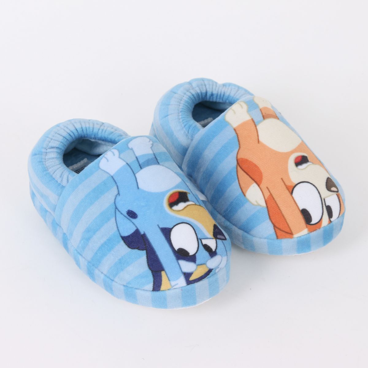 BLUEY - Pantufla Niño Rayas Saltando Celeste Bingo & Bluey